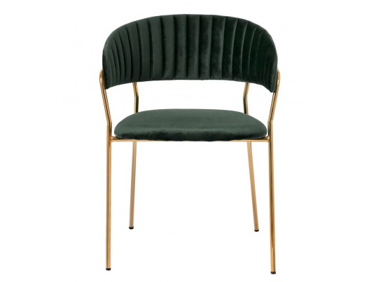 Комплект из 4-х стульев Turin зеленый с золотыми ножками в Кургане