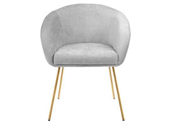 Стул-полукресло Martin серый шенилл с золотыми ножками в Кургане