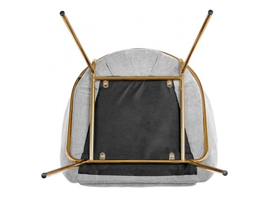 Стул-полукресло Martin серый шенилл с золотыми ножками в Кургане