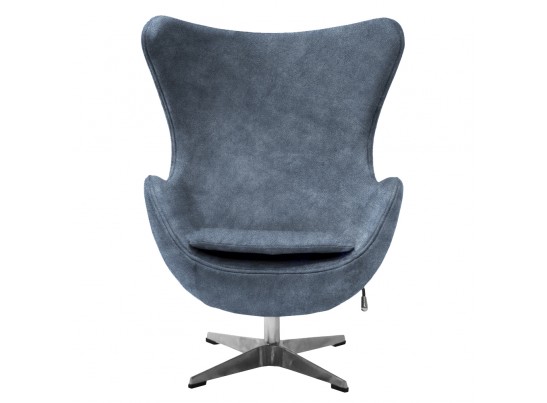 Кресло EGG STYLE CHAIR тёмно-серый, искусственная замша в Кургане