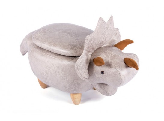 Пуф Динозавр с отсеком для хранения французский серый в Кургане