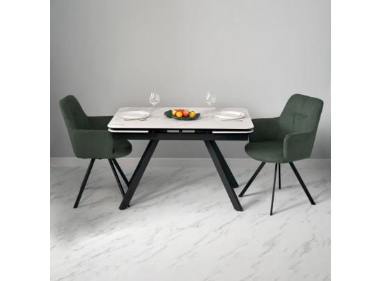 Стул Grant зелёный шенил на поворотном механизме в Кургане