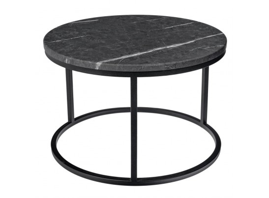 Набор кофейных столиков Tango орех и серый мрамор с чёрными ножками, 2шт в Кургане