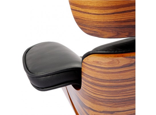 Кресло EAMES LOUNGE CHAIR и оттоманка EAMES LOUNGE CHAIR чёрные в Кургане