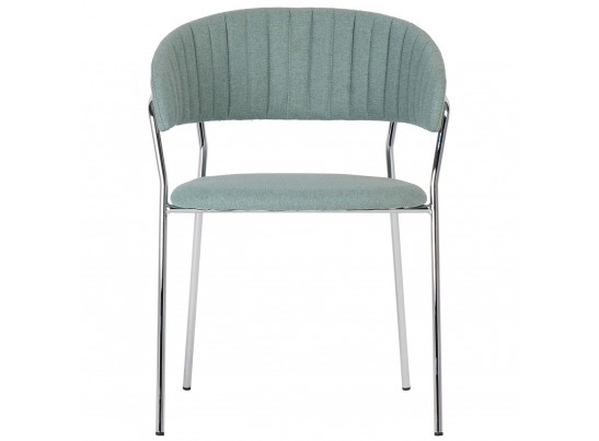 Стул Turin светло-зеленая рогожка с хромированными ножками в Кургане