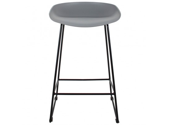 Стул полубарный Neo серый с чёрными ножками в Кургане