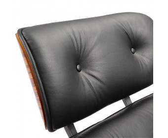 Кресло EAMES LOUNGE CHAIR и оттоманка EAMES LOUNGE CHAIR чёрные