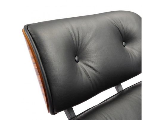 Кресло EAMES LOUNGE CHAIR и оттоманка EAMES LOUNGE CHAIR чёрные в Кургане