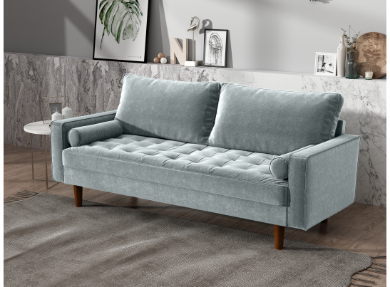 Диван Scott трехместный серо-голубой в Кургане