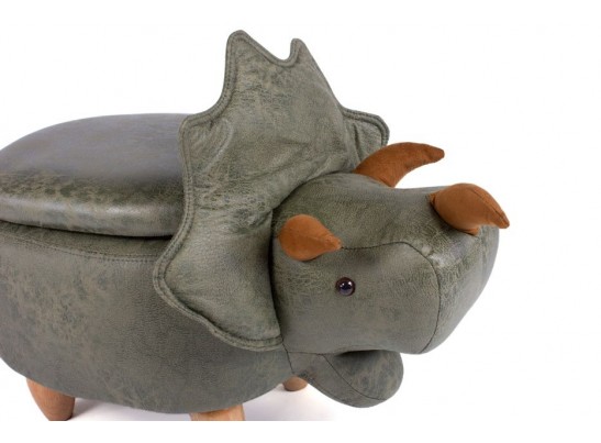 Пуф Динозавр с отсеком для хранения зеленый в Кургане