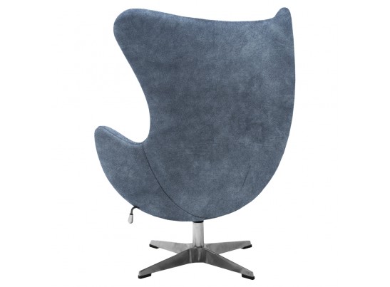 Кресло EGG STYLE CHAIR тёмно-серый, искусственная замша в Кургане