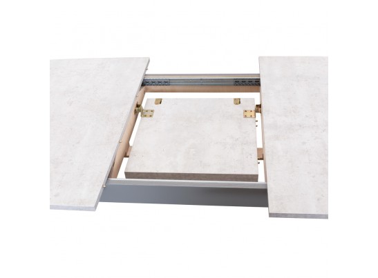 Стол Oslo раскладной 120-160x80x76см, Бетон лайт, серый в Кургане