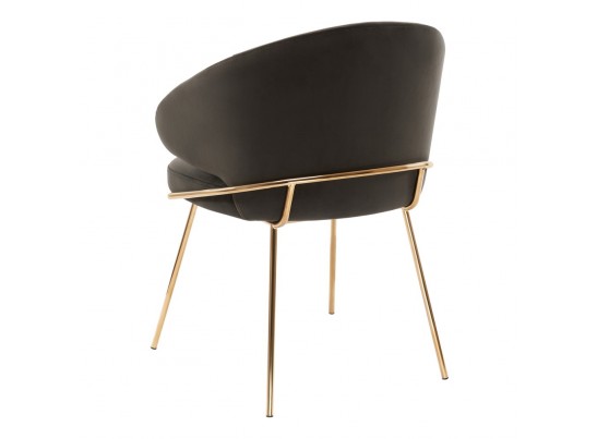 Стул-полукресло Emil графит с золотыми ножками в Кургане