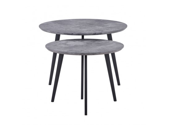 Набор кофейных столиков Duo серая лава, 2шт в Кургане