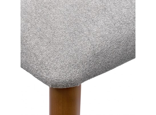 Стул полубарный Lucas 3 серый букле с ножками цвета орех в Кургане