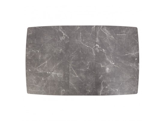 Стол Oslo раскладной 120-160x80x76см, Мрамор Сиена, белый в Кургане