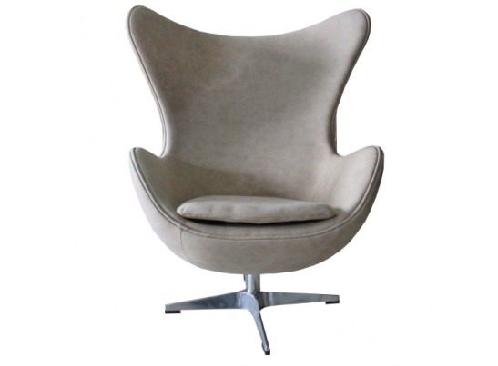 Кресло EGG CHAIR бежевый матовый с эффектом состаренная кожа в Кургане