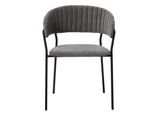 Комплект из 4-х стульев Turin серый вельвет с чёрными ножками в Кургане