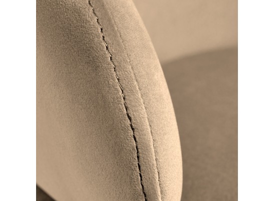 Стул-полукресло Emil бежевый с золотыми ножками в Кургане