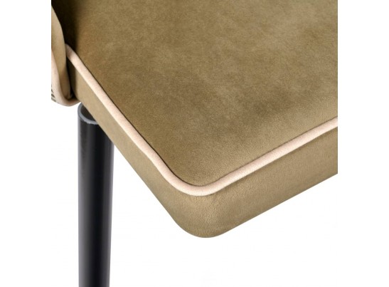 Стул полубарный Dave оливковый с жаккардом, с поворотным механизмом в Кургане