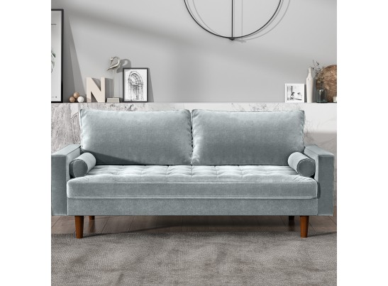 Диван Scott трехместный серо-голубой в Кургане