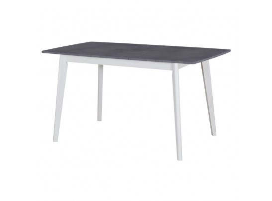 Стол Oslo раскладной 120-160x80x76см, Бетон Портленд, белый в Кургане
