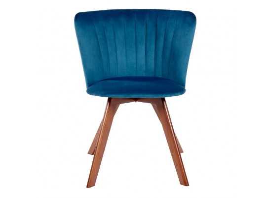 Стул Bella синий, темный орех в Кургане
