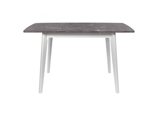 Стол Oslo раскладной 120-160x80x76см, Мрамор Сиена, белый в Кургане