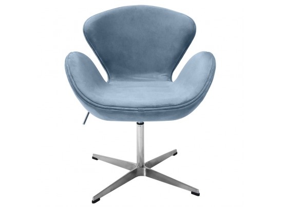 Кресло SWAN CHAIR серый, искусственная замша в Кургане