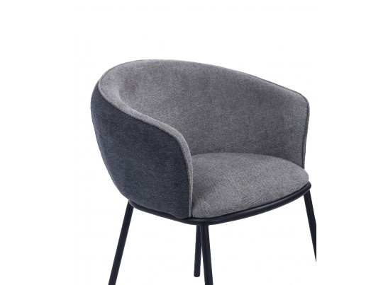 Стул Duke светло-серый, серый с чёрными ножками в Кургане