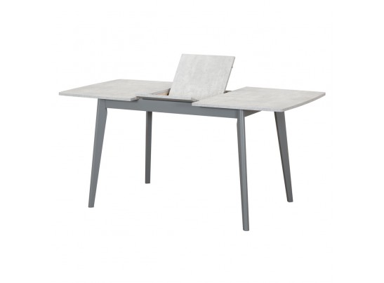 Стол Oslo раскладной 120-160x80x76см, Бетон лайт, серый в Кургане
