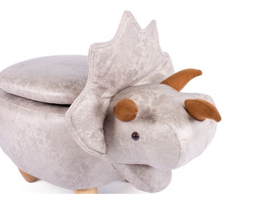 Пуф Динозавр с отсеком для хранения французский серый в Кургане