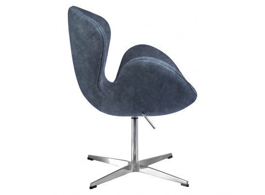 Кресло SWAN STYLE CHAIR тёмно-серый, искусственная замша в Кургане