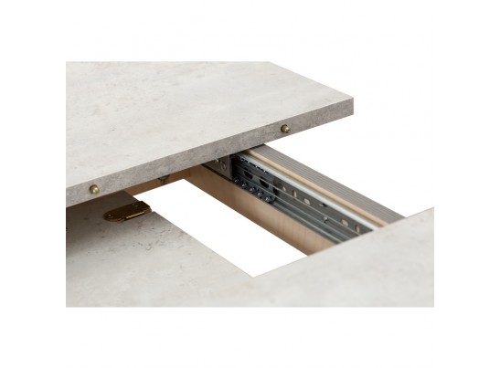 Стол Oslo раскладной 120-160x80x76см, Бетон лайт, серый в Кургане