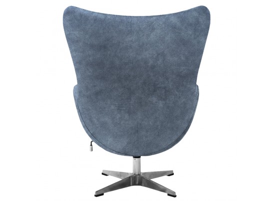 Кресло EGG STYLE CHAIR тёмно-серый, искусственная замша в Кургане