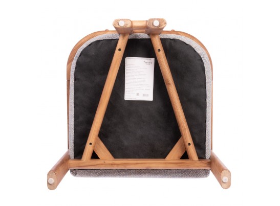 Стул Rich рогожка бежево-голубая с ножками цвета орех в Кургане