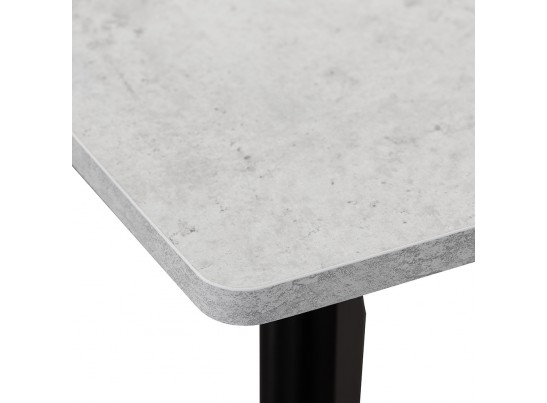 Стол Oslo раскладной 100-130x70x75см, Бетон Лайт структурный, чёрный в Кургане