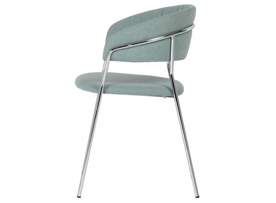 Стул Turin светло-зеленая рогожка с хромированными ножками в Кургане