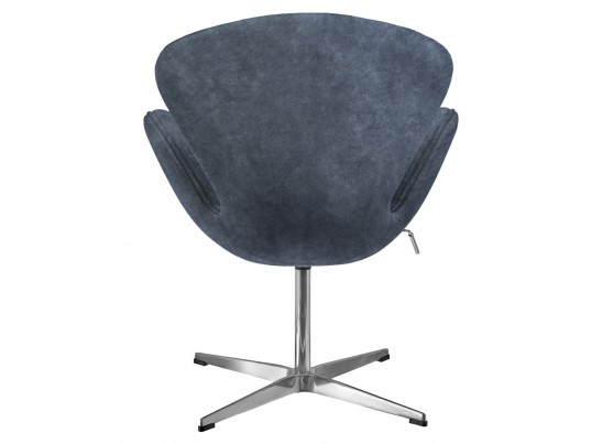 Кресло SWAN STYLE CHAIR тёмно-серый, искусственная замша в Кургане
