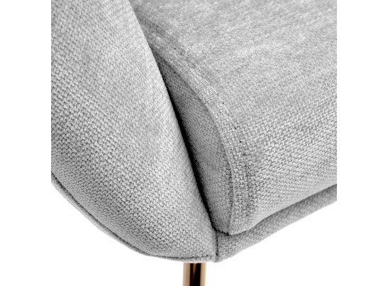 Стул-полукресло Martin серый шенилл с золотыми ножками в Кургане