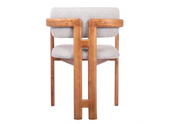 Стул Rich рогожка бежево-голубая с ножками цвета орех в Кургане