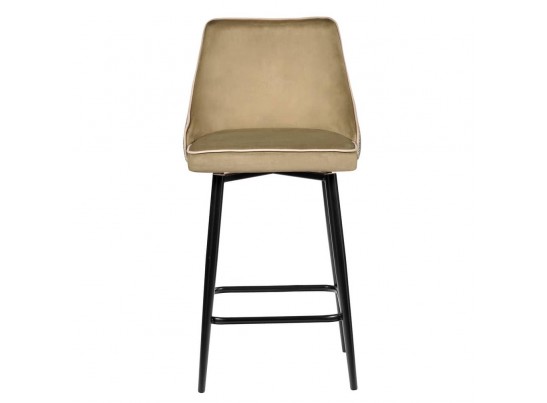 Стул полубарный Dave оливковый с жаккардом, с поворотным механизмом в Кургане