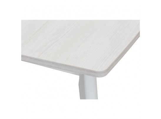 Стол Oslo раскладной 120-160x80x76см, Сосна Рандерс структурное, белый в Кургане
