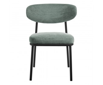 Стул Lucas 2 шалфей шенилл с чёрными ножками
