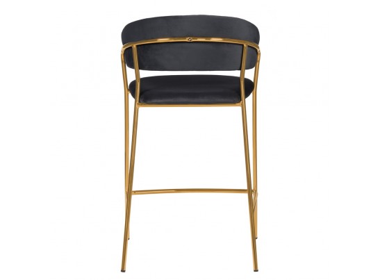 Комплект из 2-х стульев полубарных Turin чёрный с золотыми ножками в Кургане