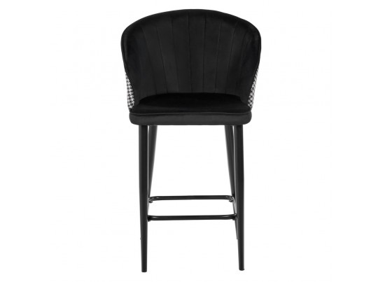Стул полубарный Paola чёрный с жаккардом в Кургане