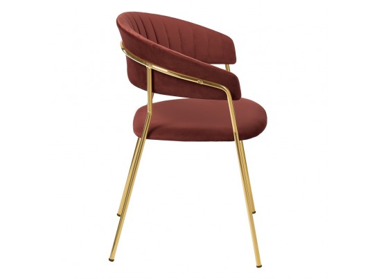 Стул Turin терракотовый с золотыми ножками в Кургане