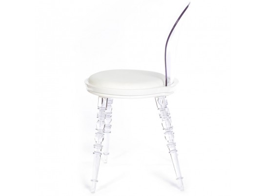 Стул Babel белый с прозрачными ножками в Кургане