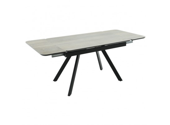 Стол Arthur раскладной 120-184x80x75см, керамогранит Dukale Henna, чёрный в Кургане