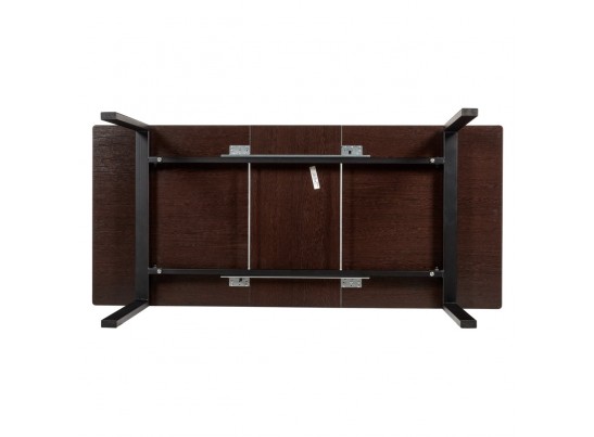 Стол Areal раскладной 140-180х80х75 чёрный мрамор с чёрными ножками в Кургане